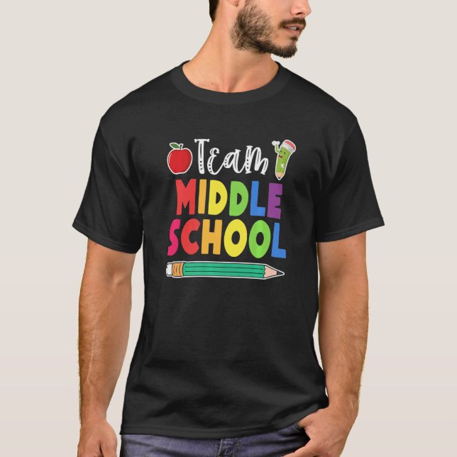 Team Middle School Hello Middle School Back To Sch T-Shirt (Front)