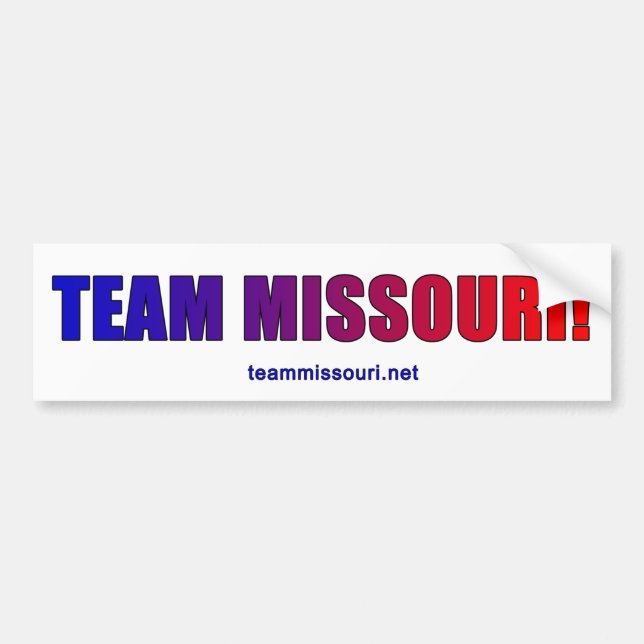 Team Missouri Proud! Bumper Sticker (Front)