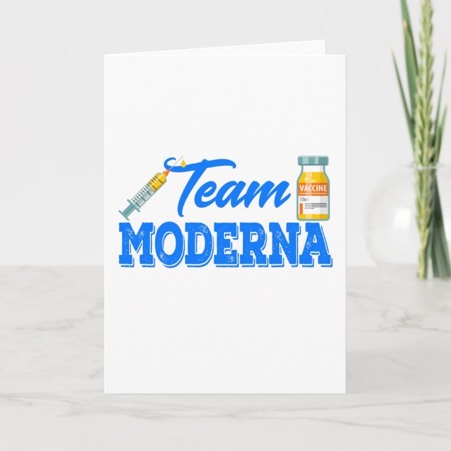 Team Moderna Funny Vaccine Card (Front)