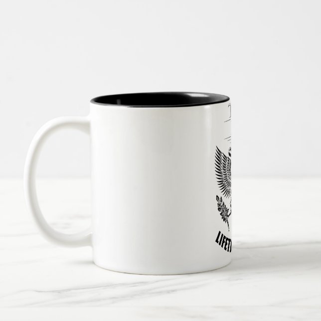 Team Moe Lifetime member Two-Tone Coffee Mug (Left)