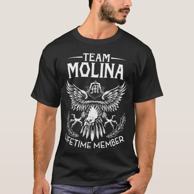 Team MOLINA Lifetime Member Last Name T-Shirt (Front)