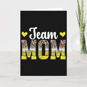 Team Mom Leopard Softll Team Mom Softll Team Mama Card