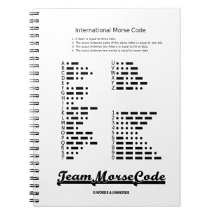 Team Morse Code (Communication Dots & Dashes) Notebook