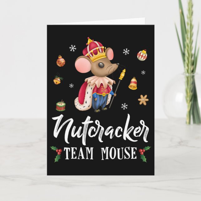 Team Mouse Nutcracker Christmas Dance Fun Soldier  Card (Front)