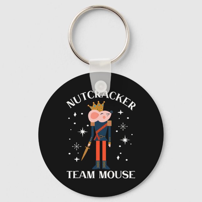 Team Mouse Nutcracker  Christmas Dance Fun Soldier Key Ring (Front)