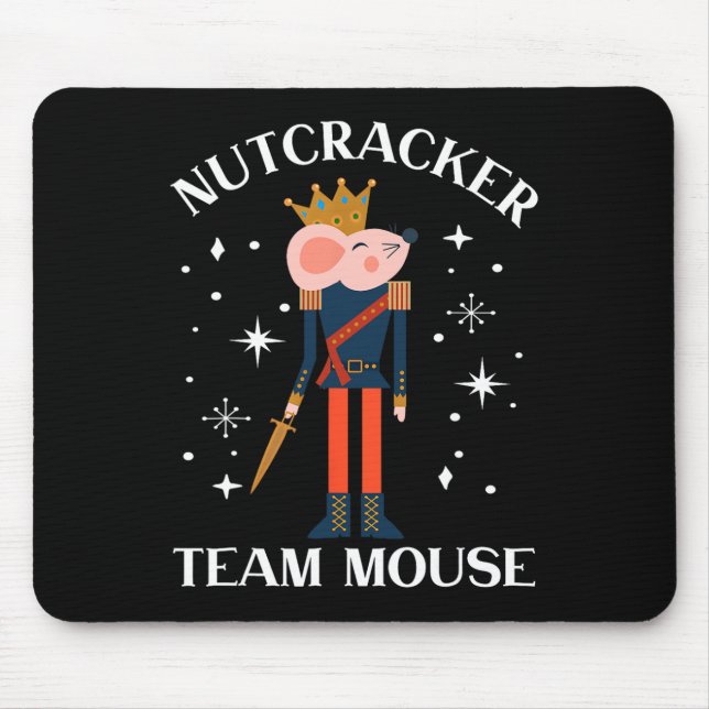 Team Mouse Nutcracker  Christmas Dance Fun Soldier Mouse Pad (Front)