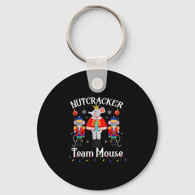 Team Mouse Nutcracker Christmas Dance Funny Soldie Key Ring (Front)