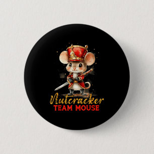 Team Mouse Nutcracker Christmas Dance Pajamas Kids 6 Cm Round Badge
