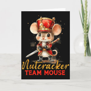 Team Mouse Nutcracker Christmas Dance Pajamas Kids Card