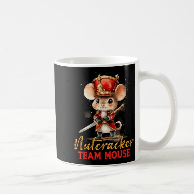 Team Mouse Nutcracker Christmas Dance Pajamas Kids Coffee Mug (Right)