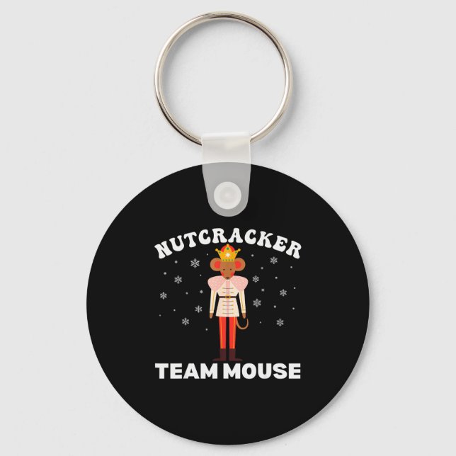 Team Mouse Nutcracker Christmas Dance Pajamas Kids Key Ring (Front)
