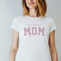 Team mum cute simple personalised pink