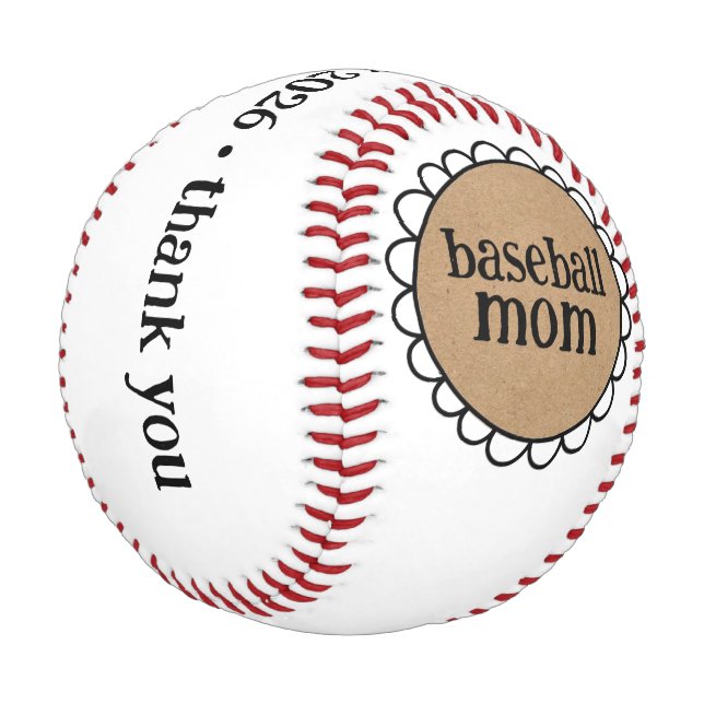 Team Mum Thank You Baseball Gift (Angled)