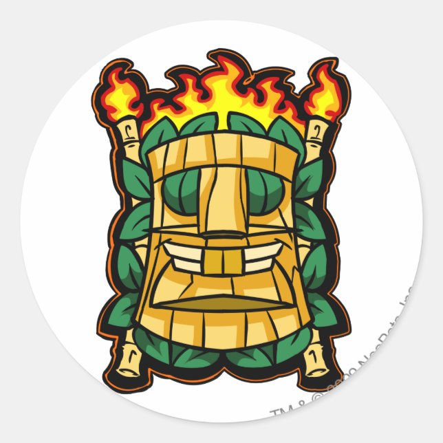 Team Mystery Island Logo Classic Round Sticker (Front)