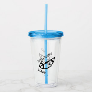 team name add player name date sports men acrylic tumbler