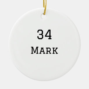 team name add player name date sports men ceramic ornament