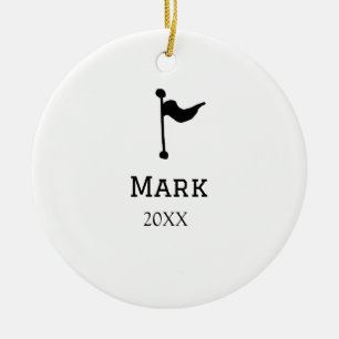 team name add player name date sports men flag ceramic ornament