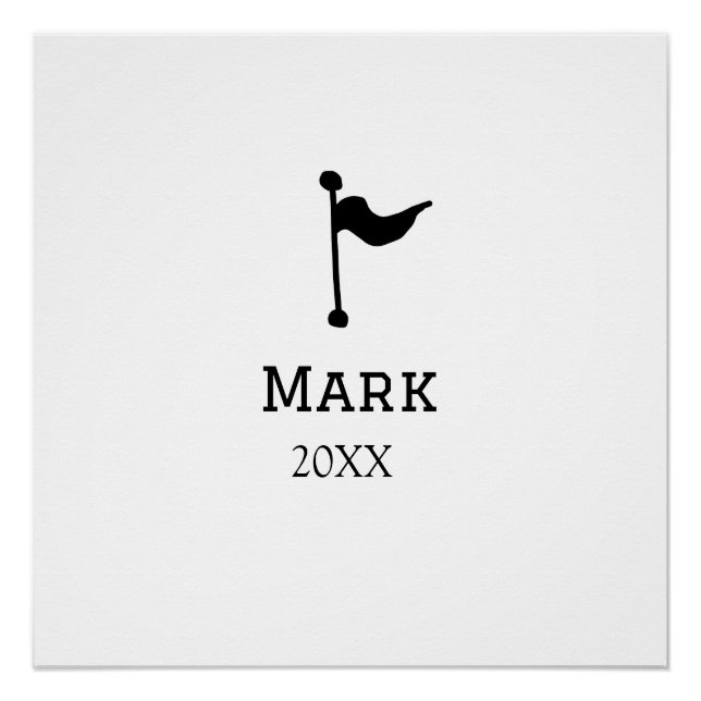 team name add player name date sports men flag poster (Front)