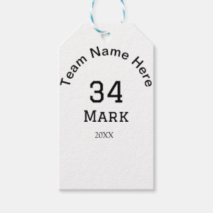 team name add player name date sports men gift tags