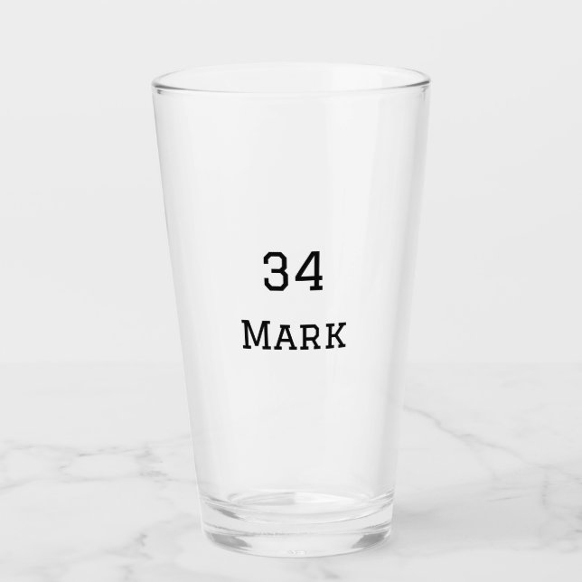 team name add player name date sports men  glass (Front)