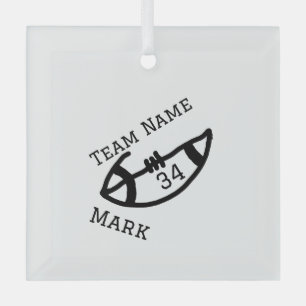 team name add player name date sports men glass tree decoration