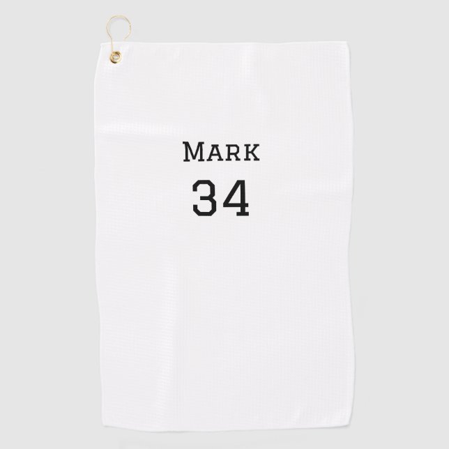 team name add player name date sports men  golf towel (Front)