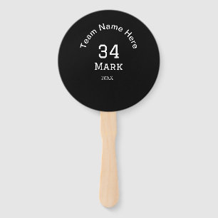 team name add player name date sports men hand fan