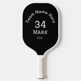 team name add player name date sports men  pickleball paddle
