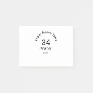 team name add player name date sports men post-it notes