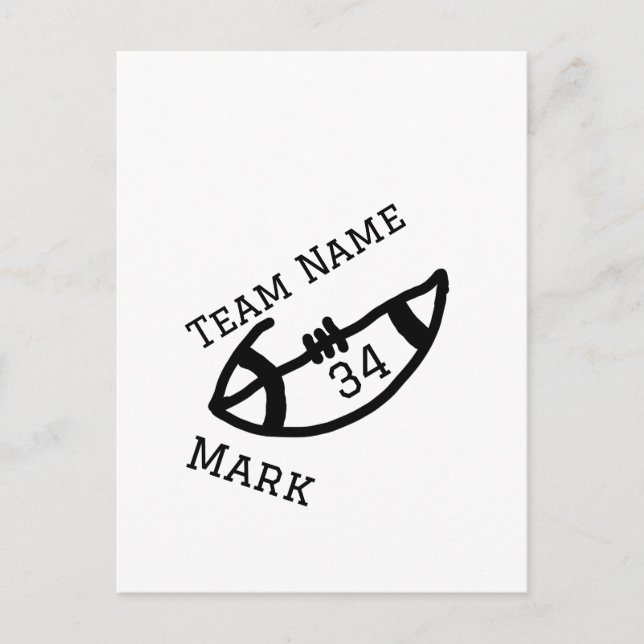 team name add player name date sports men  postcard (Front)