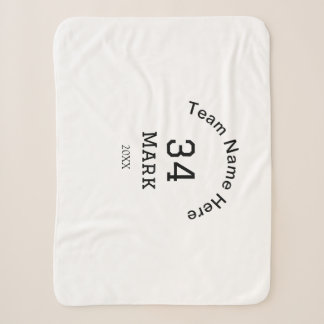 team name add player name date sports men sherpa blanket