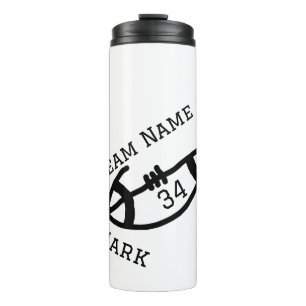team name add player name date sports men thermal tumbler
