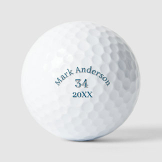 team name add player name date sports men vintage  golf balls
