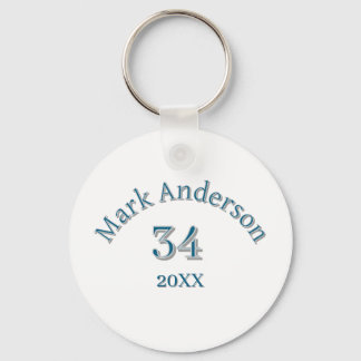 team name add player name date sports men vintage  key ring