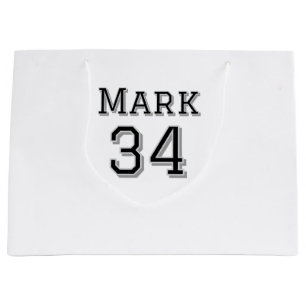 team name add player name date sports men vintage large gift bag