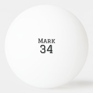 team name add player name date sports men vintage  ping pong ball