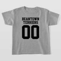 Team Name and Jersey Number Front Back T-Shirt