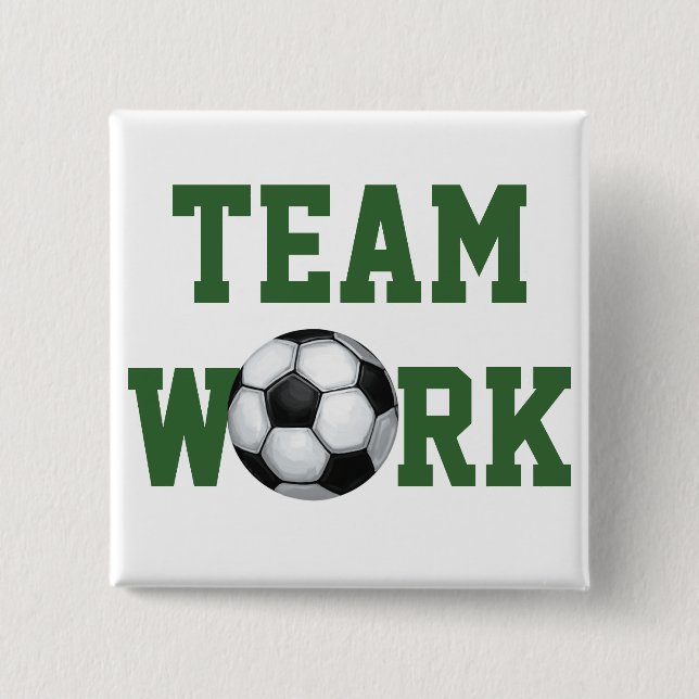 Team Name and Number Soccer Ball 15 Cm Square Badge (Front)