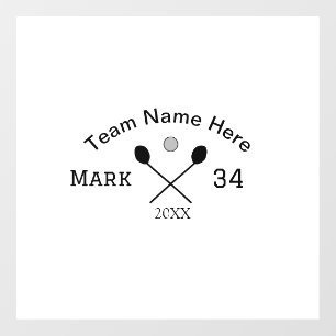 Team name here add name number ball paddle golf