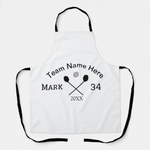 Team name here add name number ball paddle golf apron