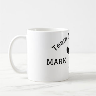 Team name here add name number ball paddle golf coffee mug