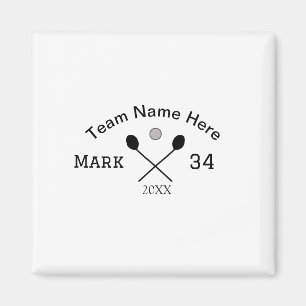 Team name here add name number ball paddle golf magnet