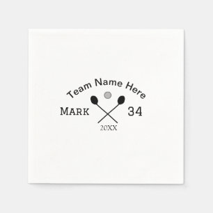Team name here add name number ball paddle golf  napkin