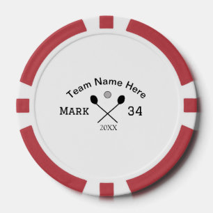 Team name here add name number ball paddle golf poker chips