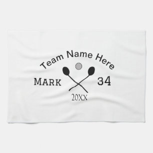 Team name here add name number ball paddle golf tea towel