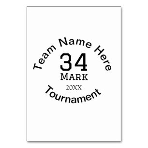 Team name here add name tournament year text table number