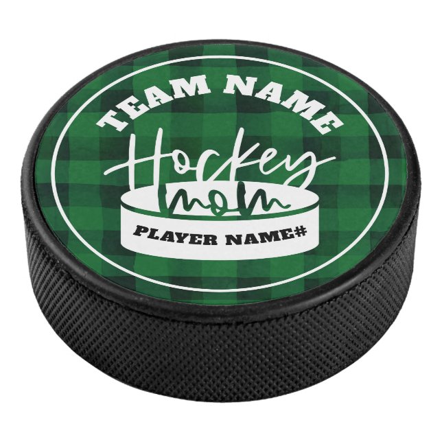 Team Name Hockey Mum Custom Hockey Puck (3/4)