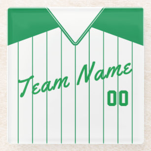 Team Name & Number Coaster Softball Baseball