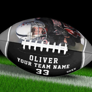 Team Name Player Number Black Grey Stripe Photo Football