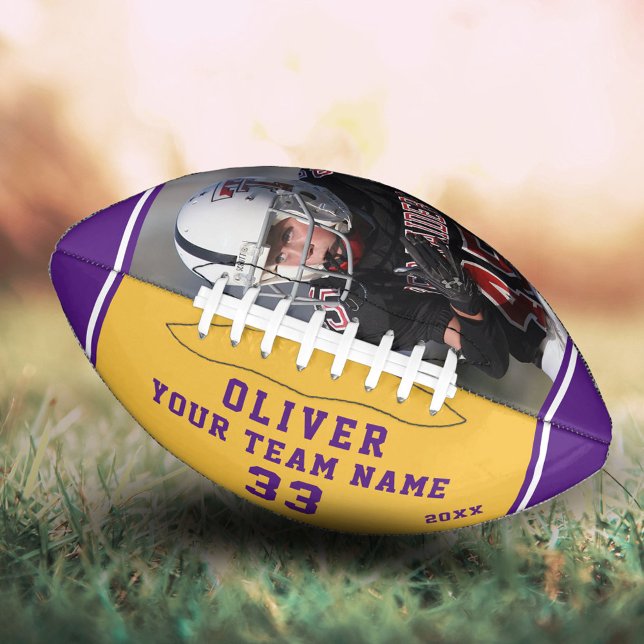 Team Name Player Number Yellow Purple Stripe Photo Football (Creator Uploaded)
